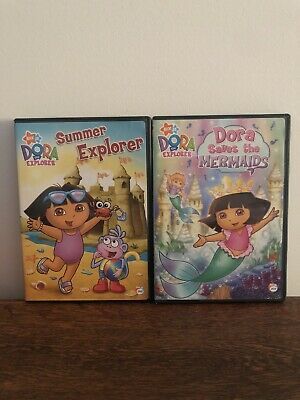 (2) Dora The Explorer DVD ‘s *SUMMER EXPLORER & DORA SAVES THE MERMAIDS ...