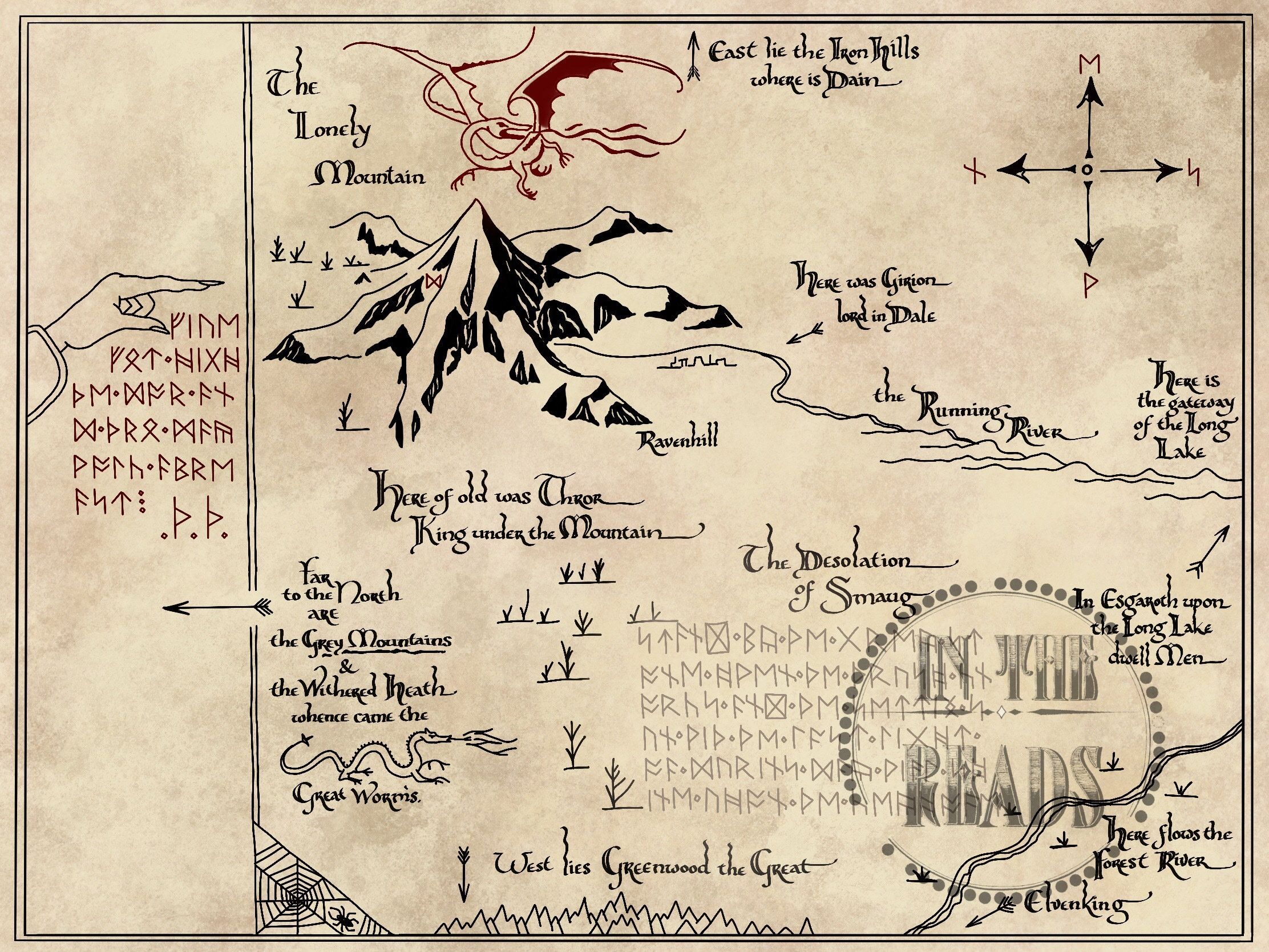 The Hobbit Interactive Map Pin on Bullet Journal