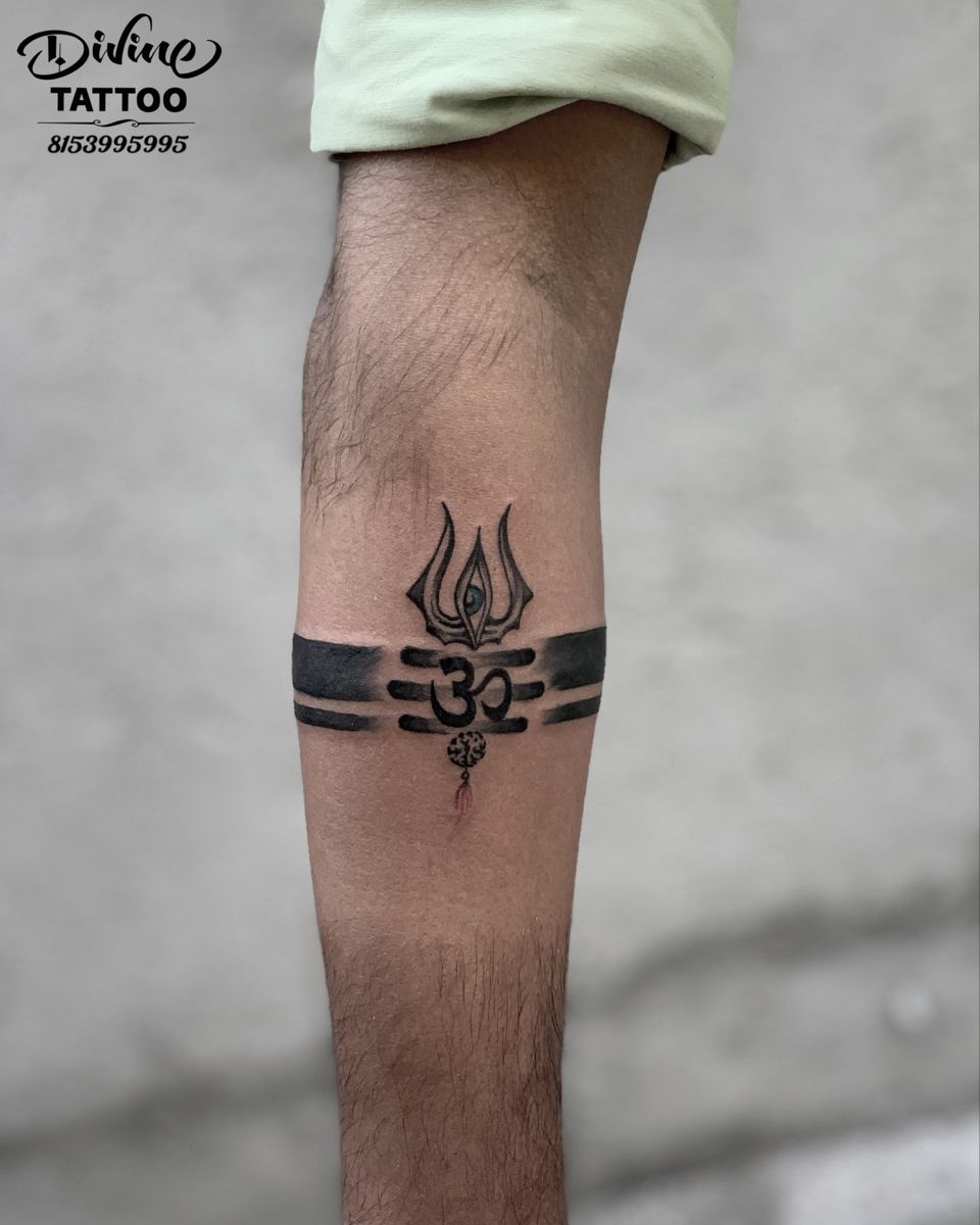 Trishul Hand Band Tattoo  Band tattoo Tattoos Hand tattoos