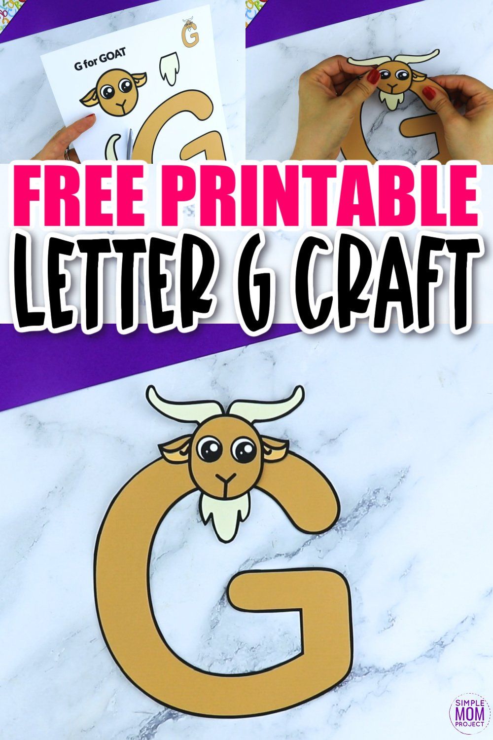 Free Printable Letter G Craft Template - Simple Mom Project Alphabet ...