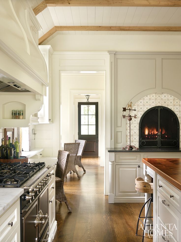 The Only Six White Wall and Trim Colors You'll Need | Kitchen fireplace ...