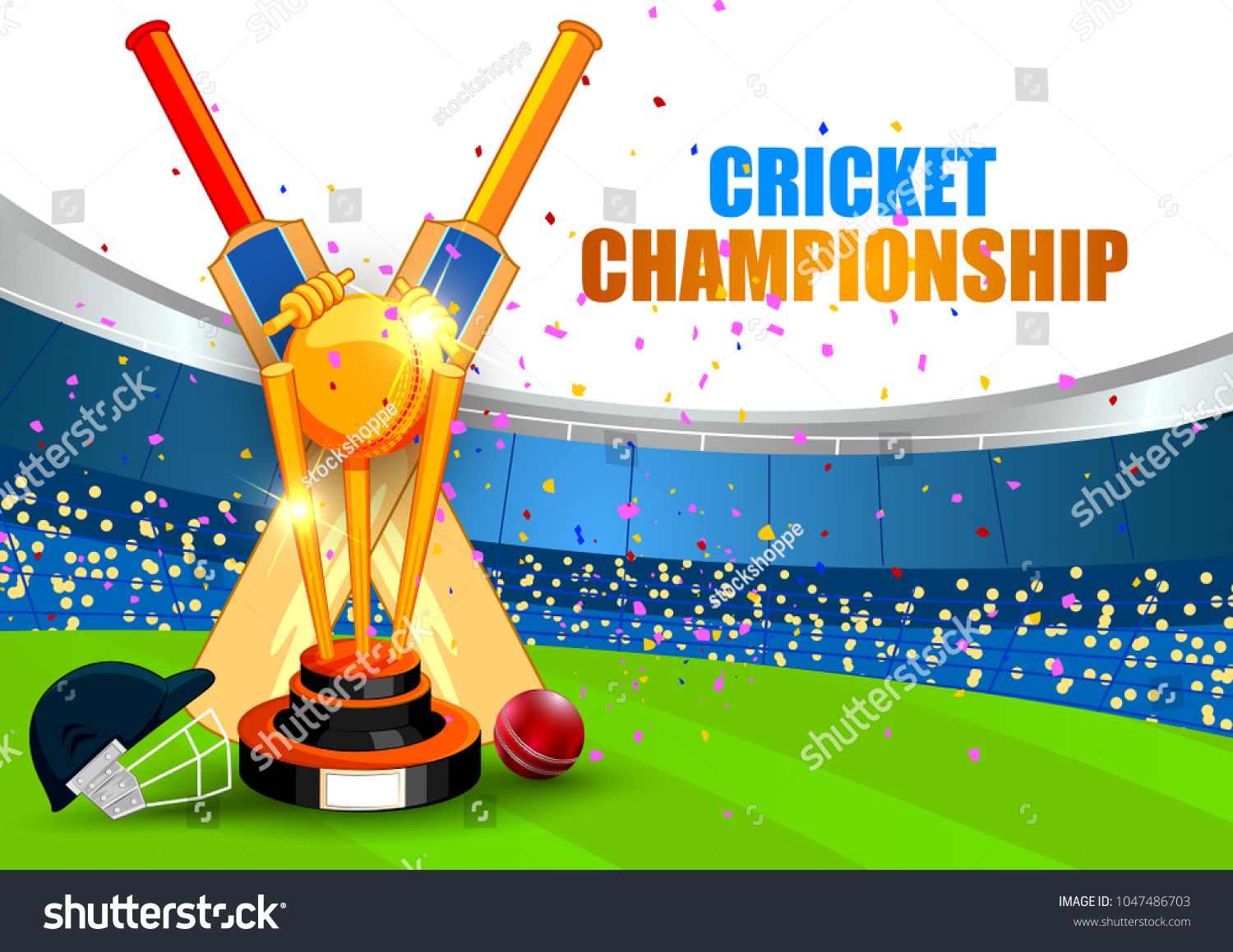 vector illustration of Sports background for the match of Cricket  Championship Tournament #Ad , #SPONSORED, #Sports… | Vector illustration,  Illustration, Background