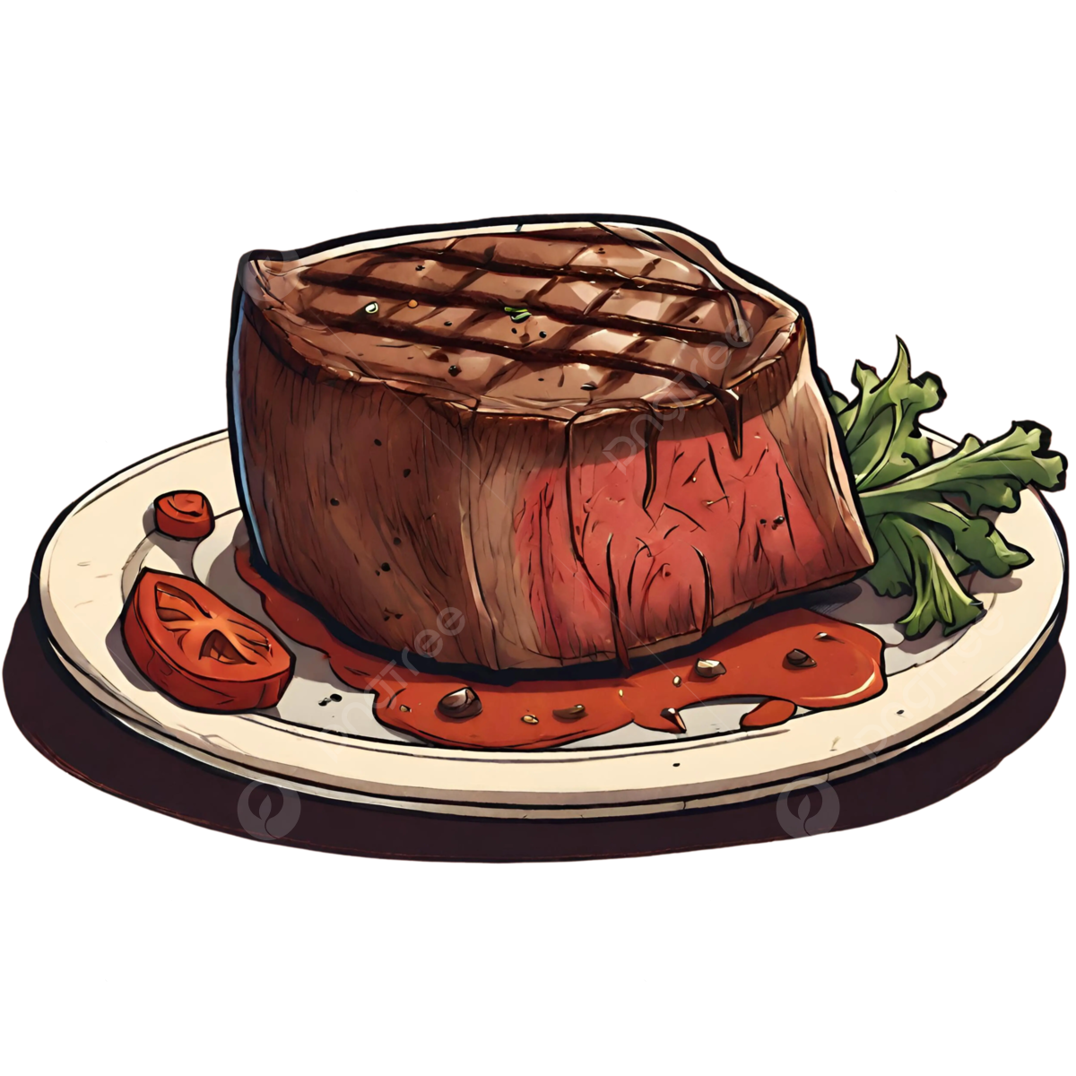 Steaks, Cartoon Beef Steak, Beef Steak Clipart PNG Transparent Image ...