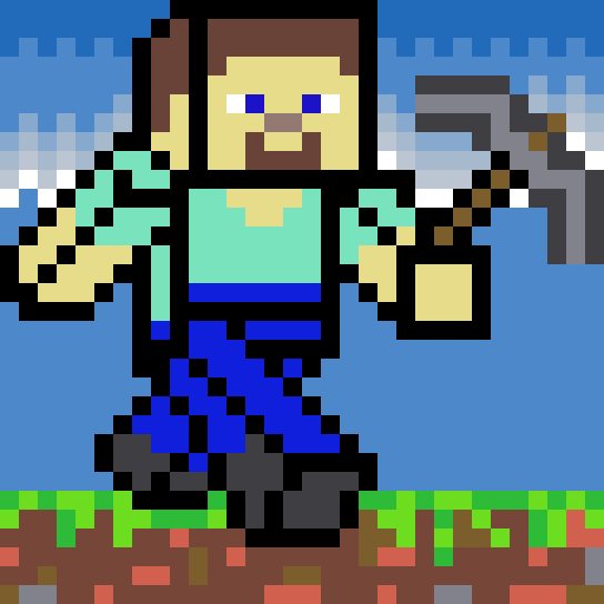 Minecraft Steve Pixel Art