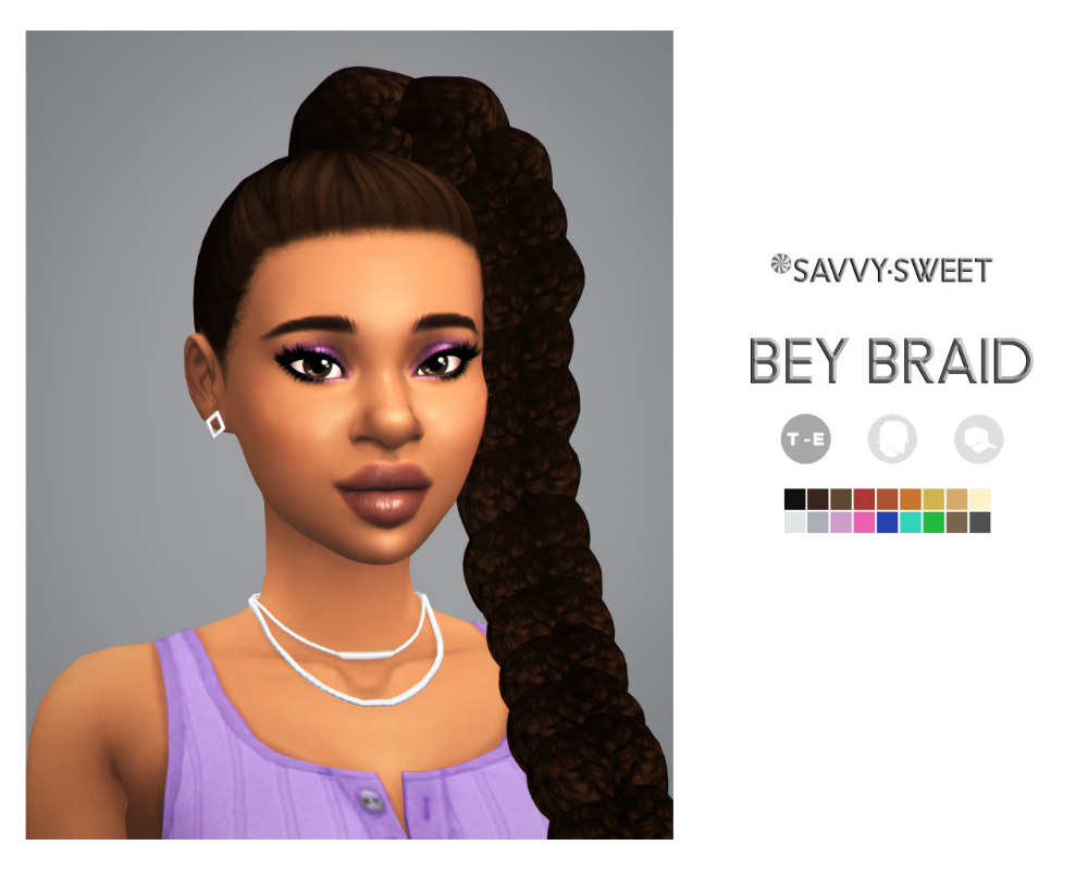 Sims 4 Maxis Match Afro CC