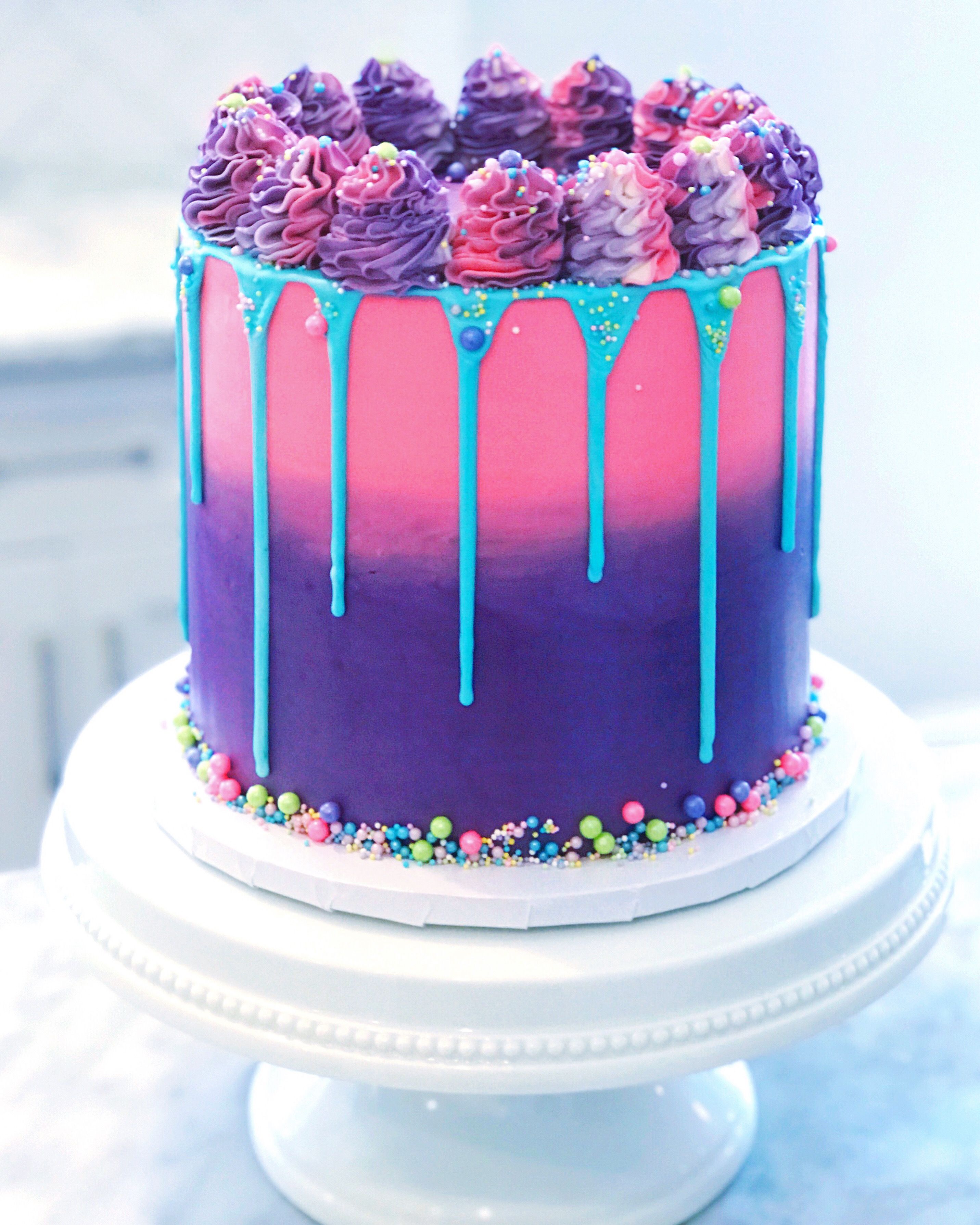 Top 100+ Wallpaper Pink And Purple Cake For Girl Stunning