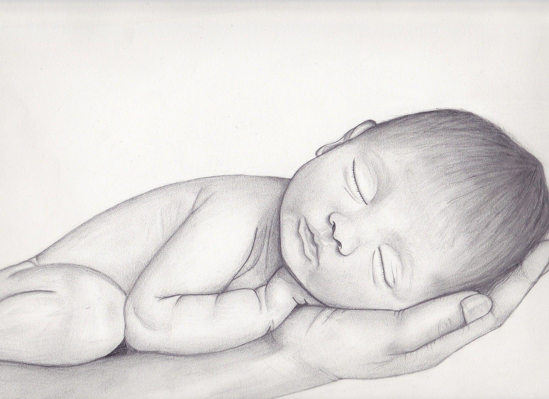 Newborn Baby Drawings In Pencil