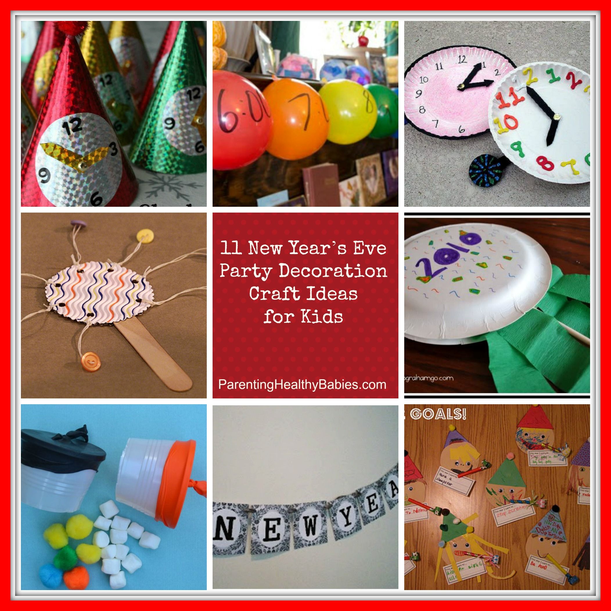 Simple yet pretty New Year Eve part decorations craft Ideas for kids ...