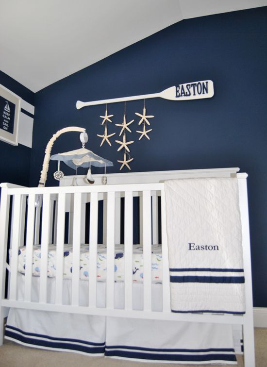 Nautical Theme Nursery, Navy Blue Nursery, Nautical Baby, Nursery ...