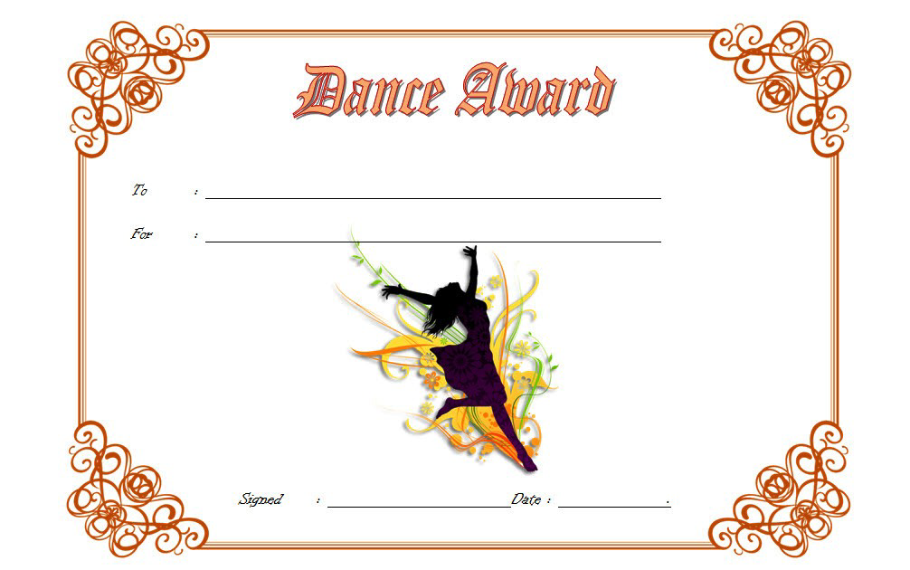 Dance award certificate template in 2020 free 8 best ideas – Artofit