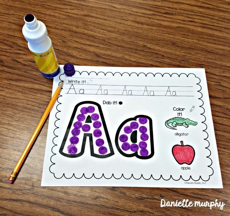 Write, Dab, Color! is a fun NO PREP printable alphabet practice game ...