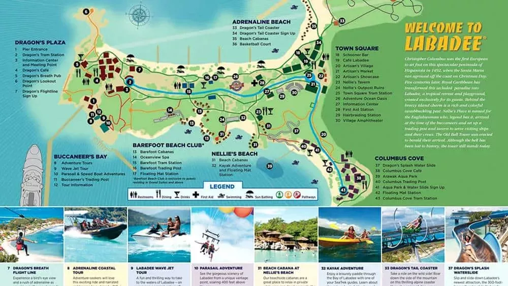 Map of Labadee Haiti Best Snorkeling, Snorkeling Gear, Kayaking ...