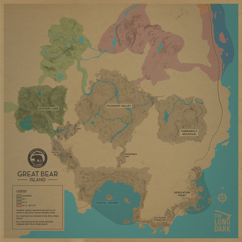 Guide :: Detailed Region Maps - The Long Dark | The long dark, Map, Dark