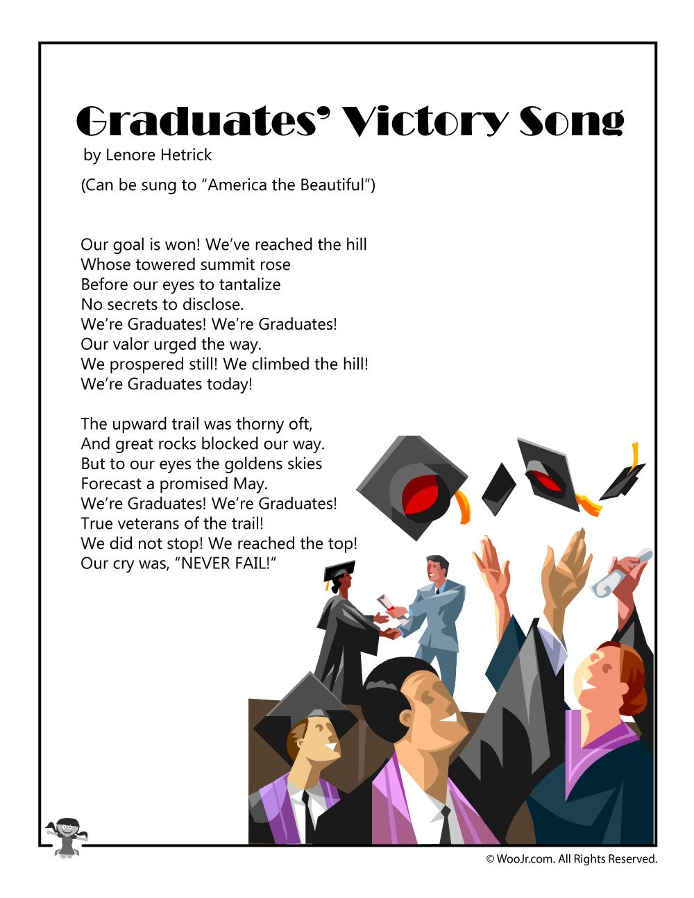 Printable Graduation Poems for All Ages Woo! Jr. Kids Activities