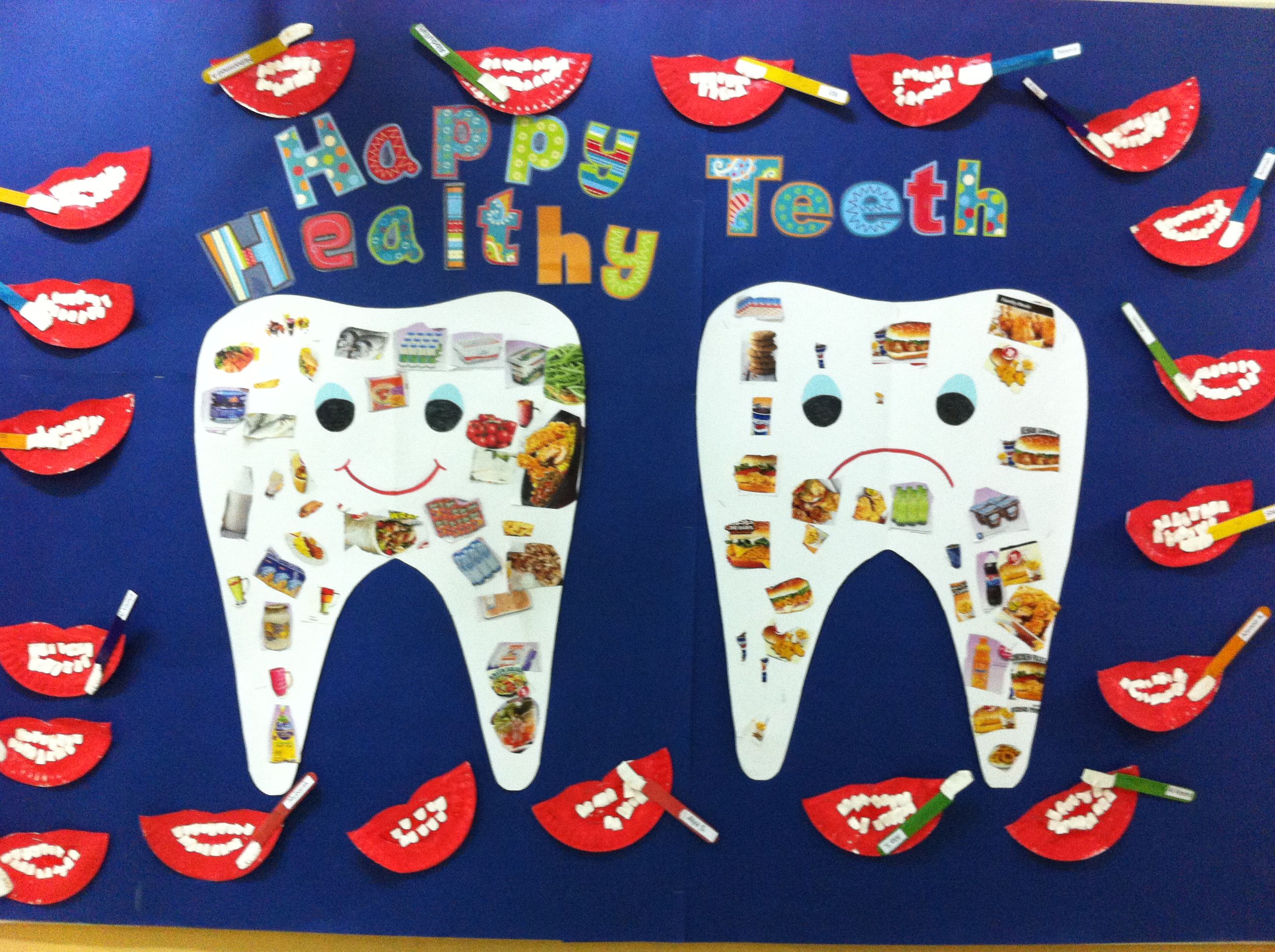 Teeth Bulletin Board. | Dental health preschool, Dental health ...