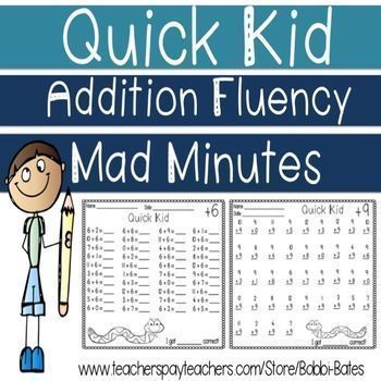 Mad Minutes Addition Fluency | Mad minute addition, Fluency, Math fact ...