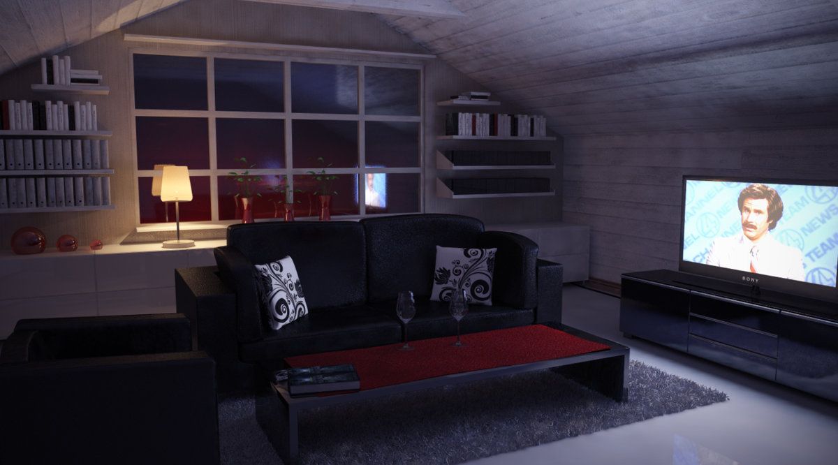 Attic room nighttime by Perbear42 | Attic rooms, Room, House