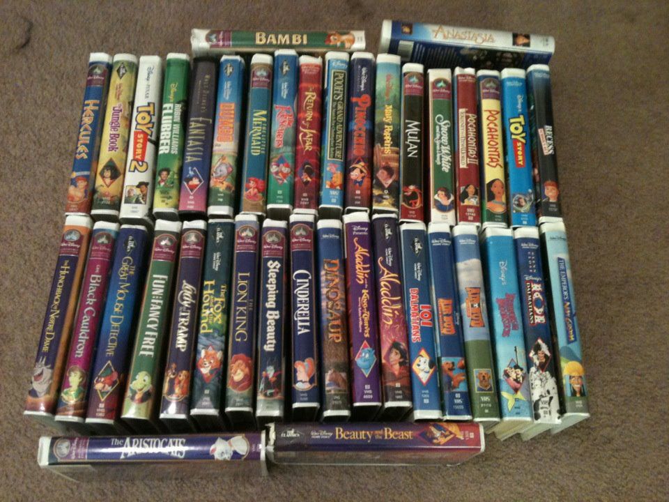 is one one happy Disney Princess, who now owns 40 Disney VHS tapes ...