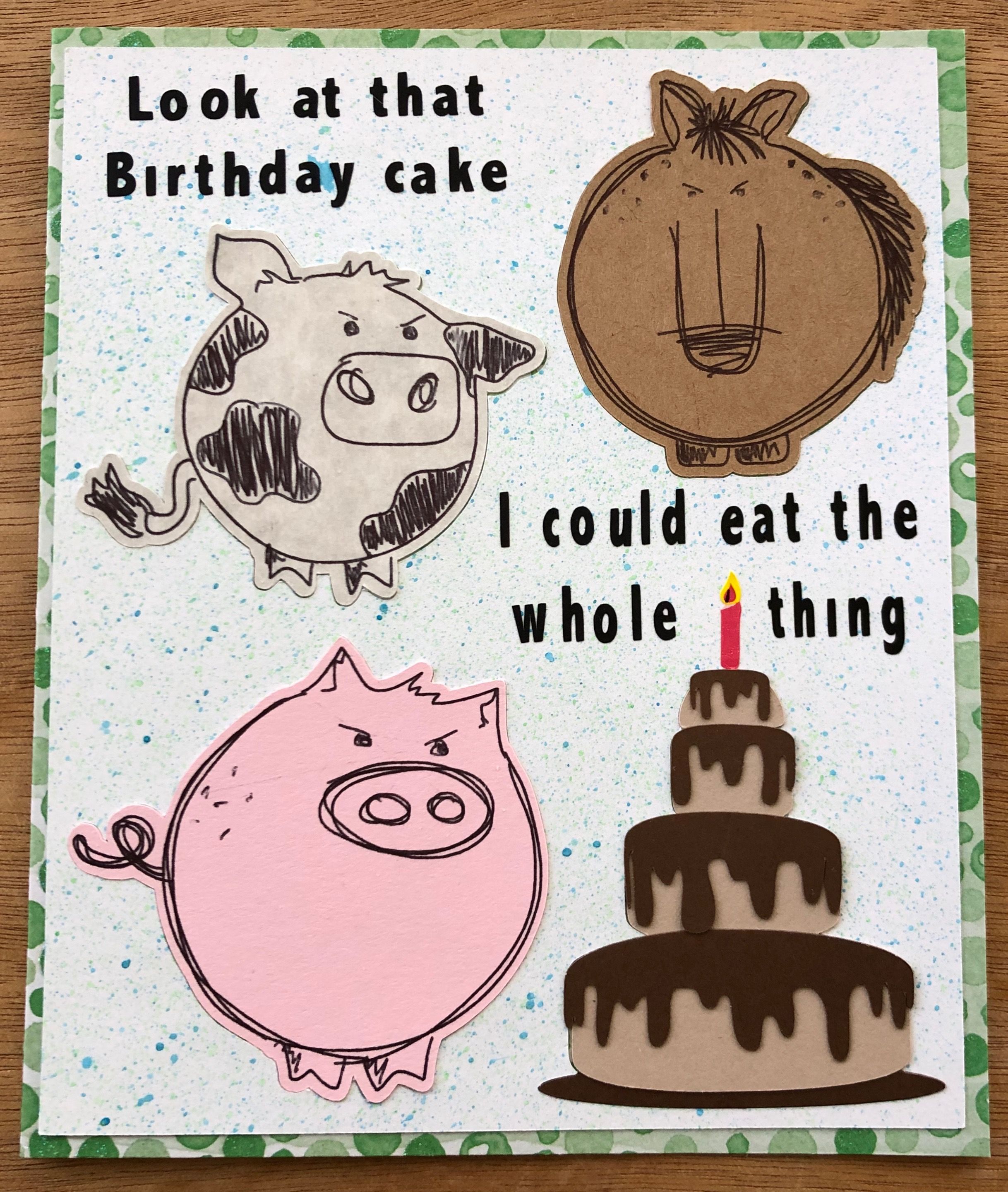 Farm animals birthday card Farm Animal Birthday, Farm Animals, Card ...