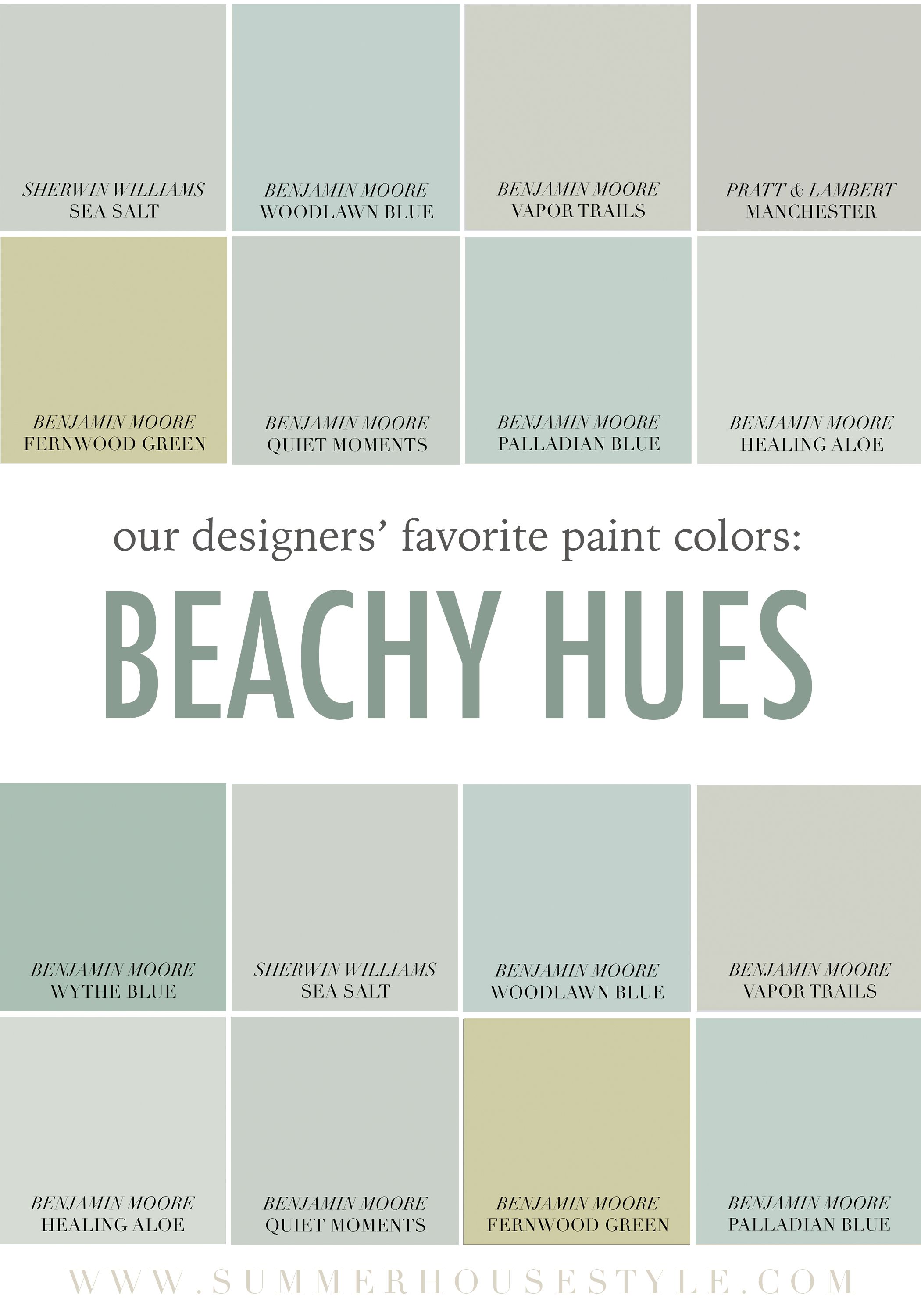 The Best Beachy Paint Colors | Beach house interior, Beachy paint ...