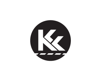 KF Logo Design with Arrow Element