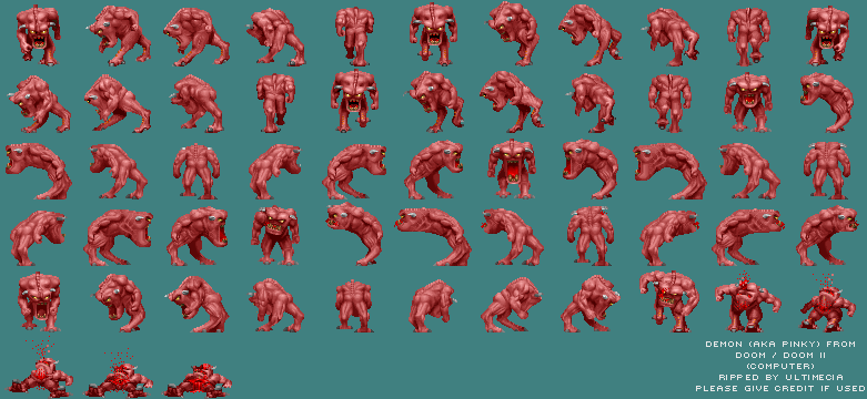 Original doom sprites - monstersBeautiful