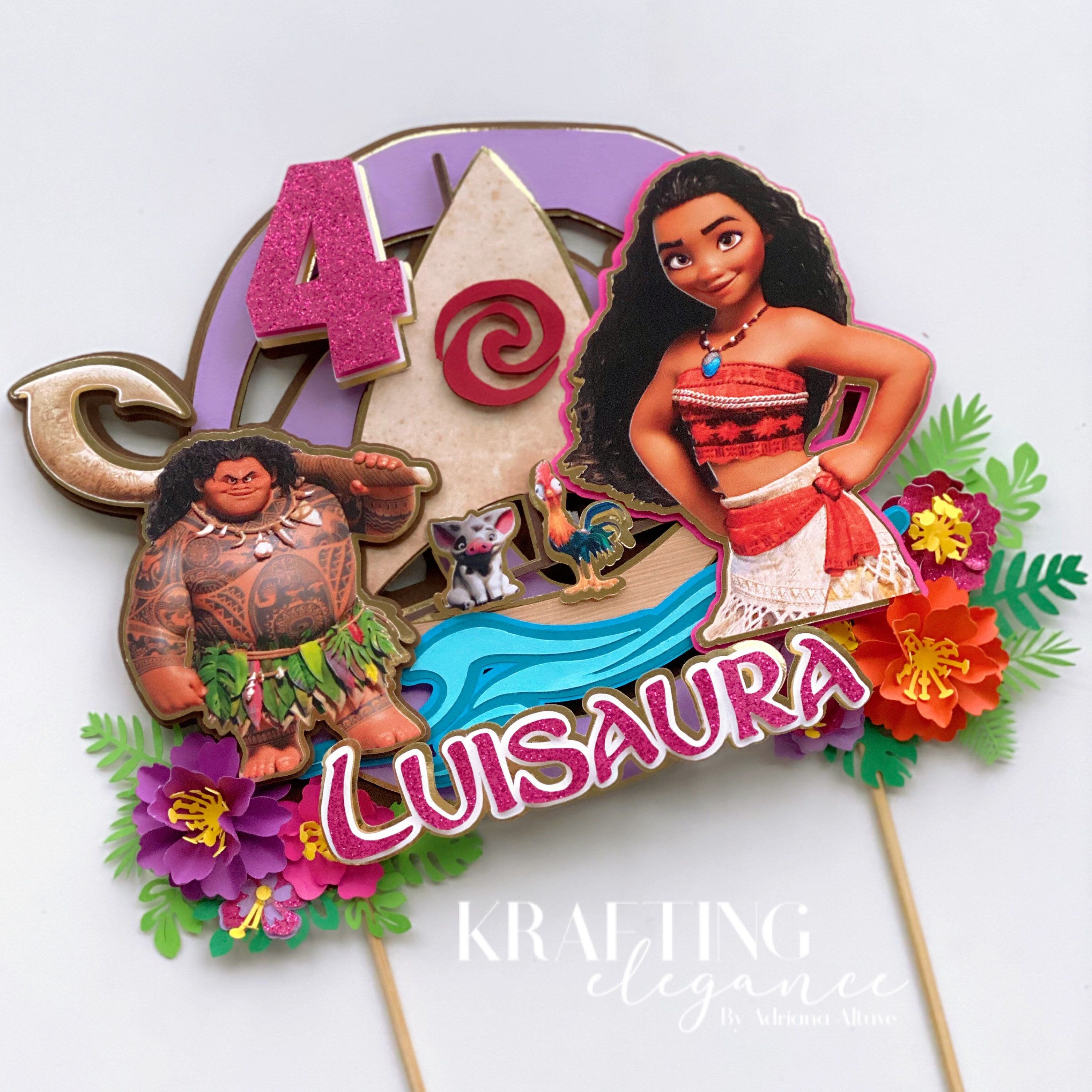 Moana Cake Topper Printable