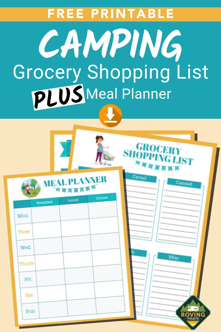 FREE Printable Grocery Shopping List plus a Meal Planner for the ...