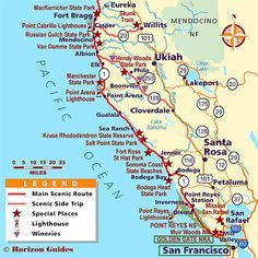 California Coast Vacation Travel Guide – hotels, maps, photos ...