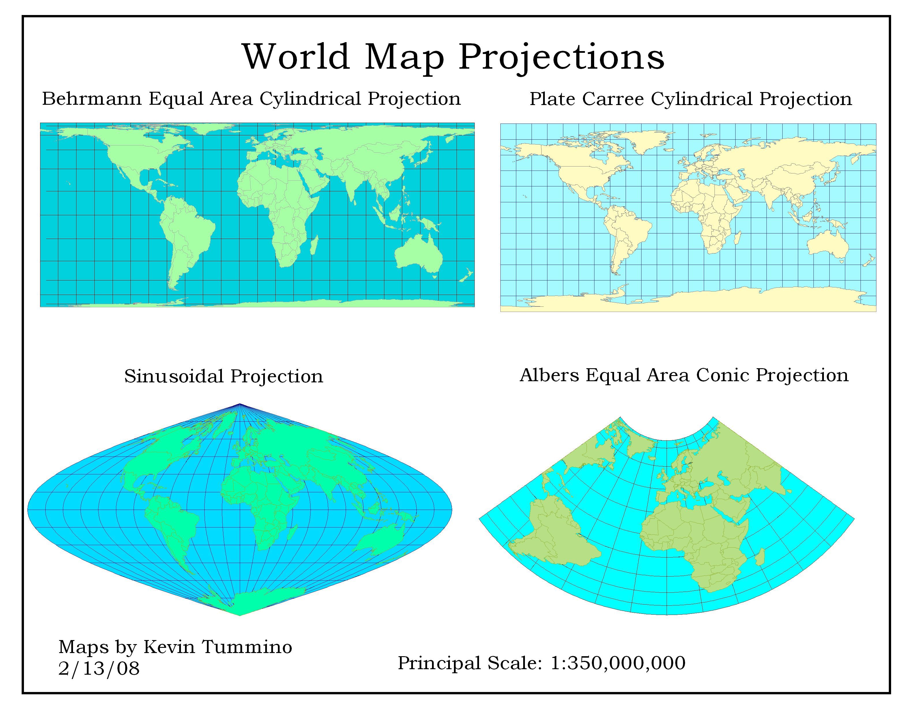 world map projections