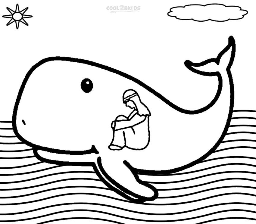 Printable Jonah And The Whale Coloring Page