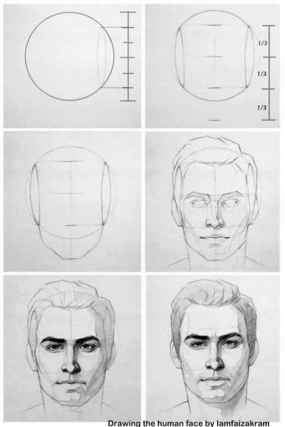 drawing-the-human-face-by-iamfaizakram2 | Come disegnare, Disegnare ...