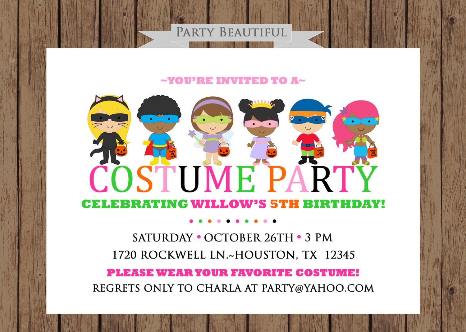 Costume Party Invitation Templates Free