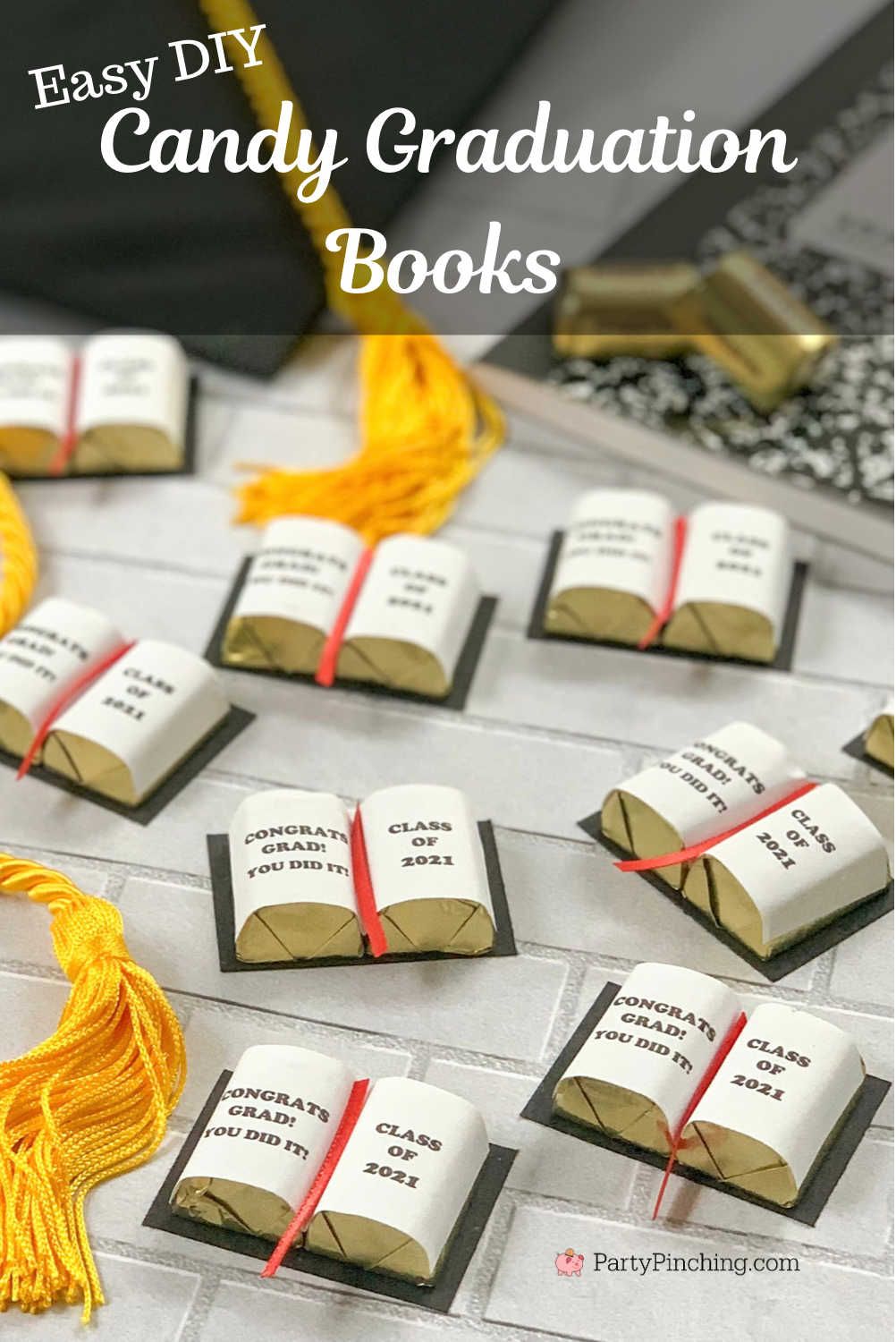 DIY candy graduation books, best graduation grad party open house ideas ...