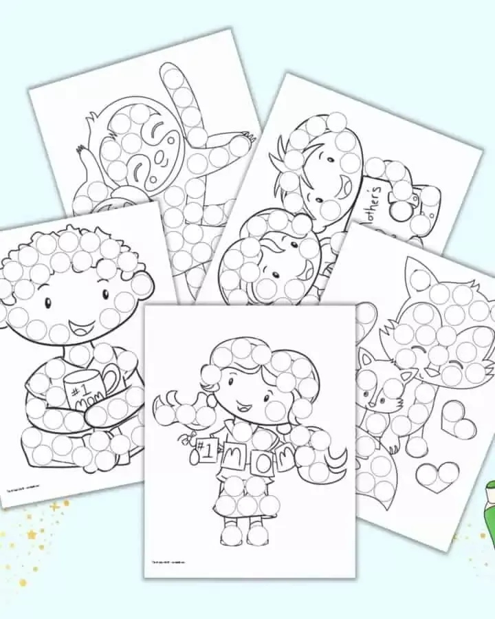 Free printable mother s day dab it dot marker pages for toddlers ...