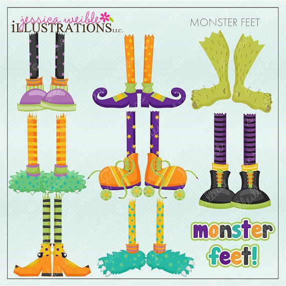 Adorable Monster Feet Clipart for Creative Projects