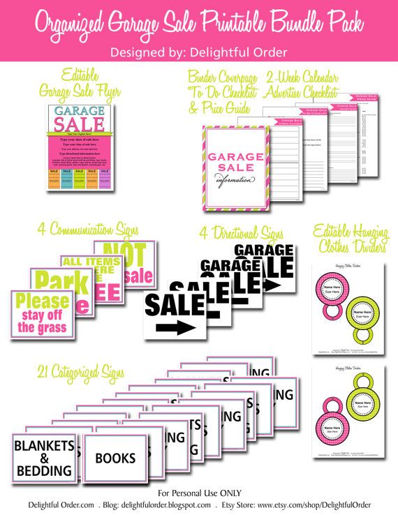 Garage Sale Printable Bundle Pack 37 Pages Pdf Printable Etsy Garage Sale Organization Garage Sale Printables Garage Sale Tips [ 738 x 570 Pixel ]