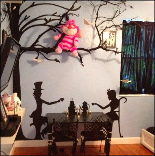 Alice in Wonderland bedroom - cheshire cat in a tree | Decoración ...