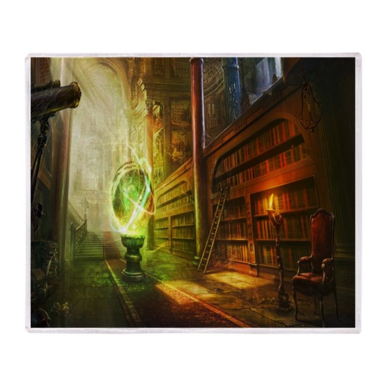 Mystical Library Throw Blanket by CoolBedding - CafePress in 2021 ...