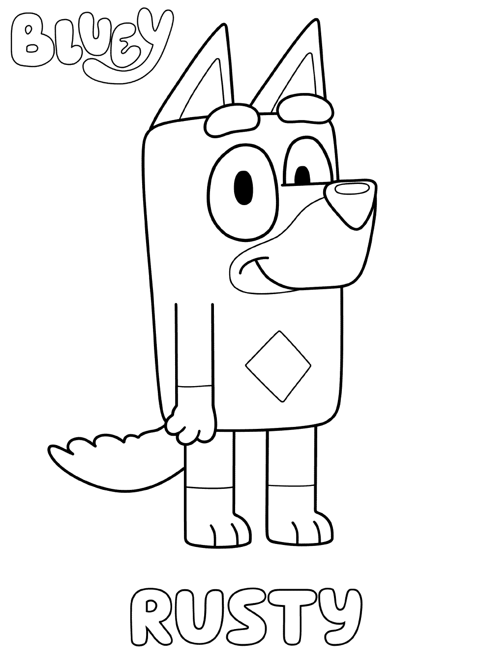 Bluey Coloring Pages - Best Coloring Pages For Kids | Family coloring ...