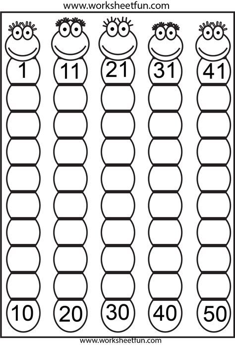 Free Missing numbers 1-50 freebie - worksheets | School worksheets ...