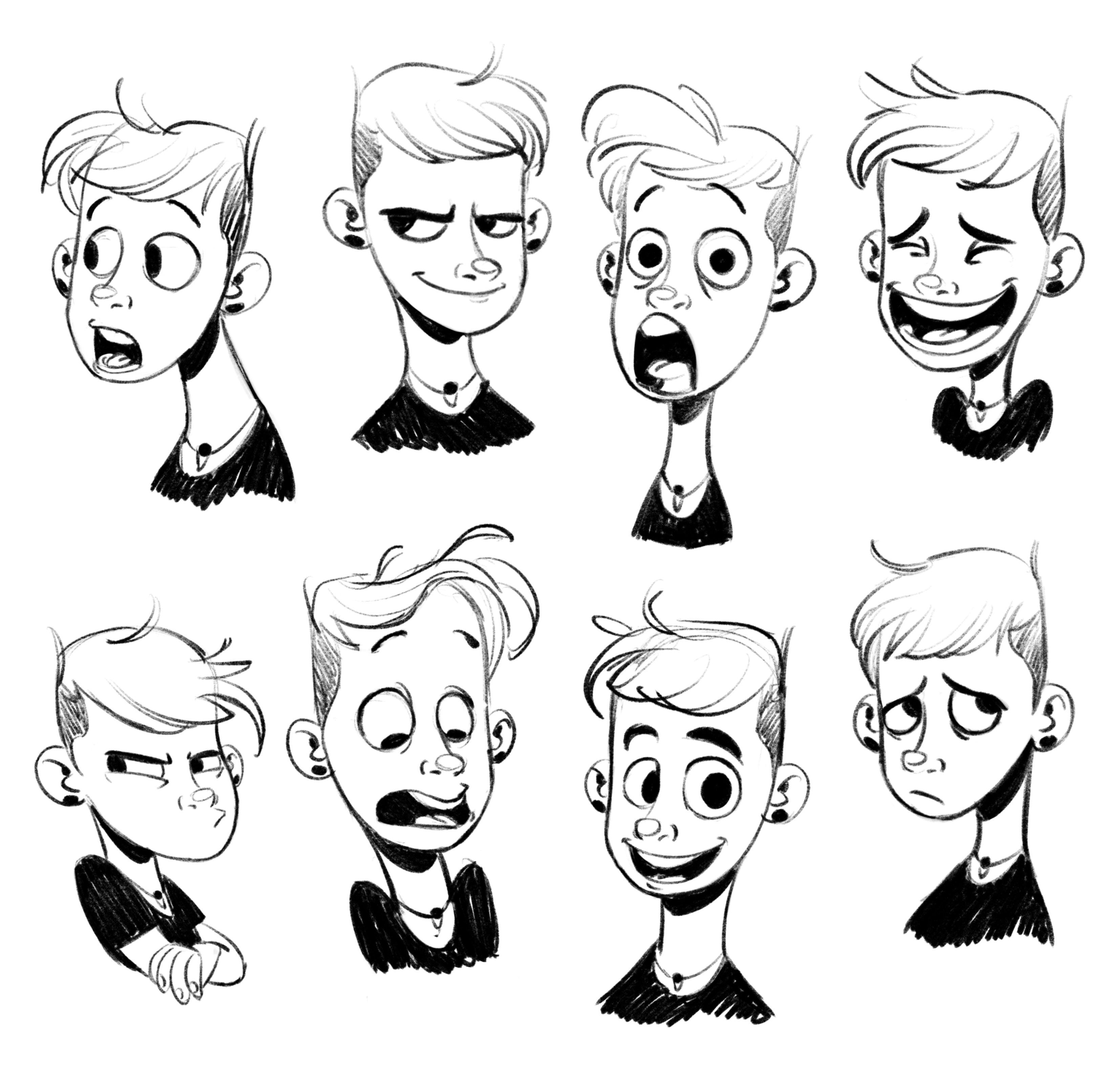 How To Draw Face Expressions Cartoon - Cartoon Drawing Facial ...