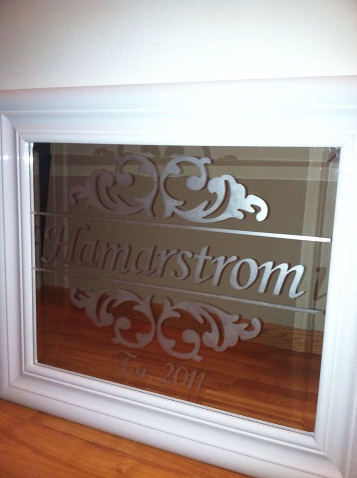 Silhouette glass etched mirror. Wedding present! | Etched mirror, Decor ...