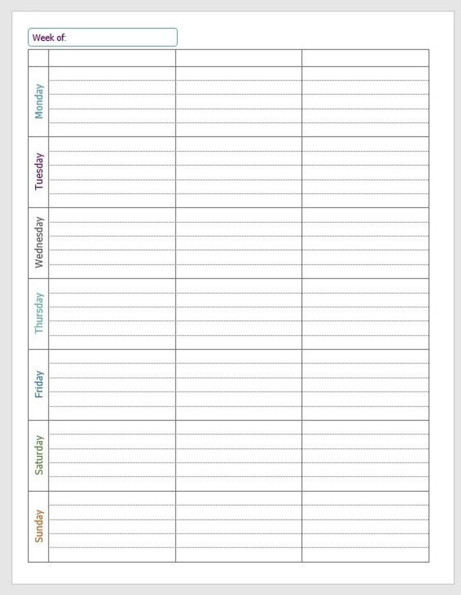 7 Day Weekly Lesson Planner | Homeschool Lesson Planner | Homeschool ...