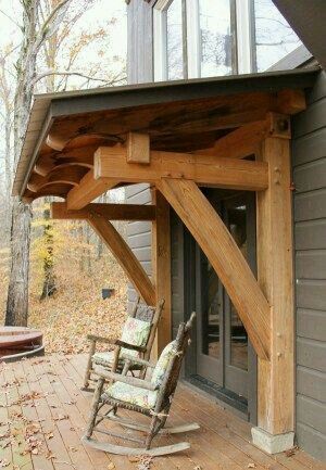 Pin by Jeannie Mancini on Verandas | Timber frame porch, House exterior ...