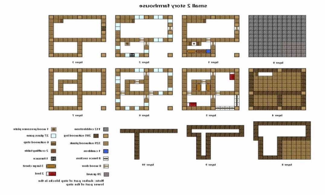 Minecraft Two Story House Blueprints