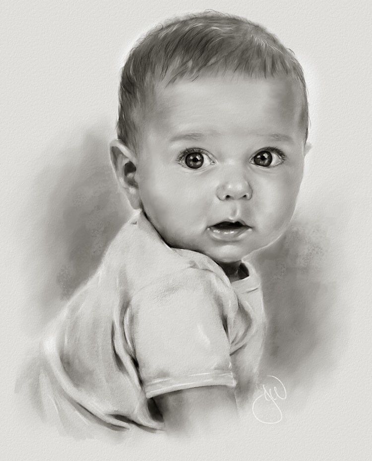 babycharcoalweb - pencil portrait - colored pencil drawing - realistic ...