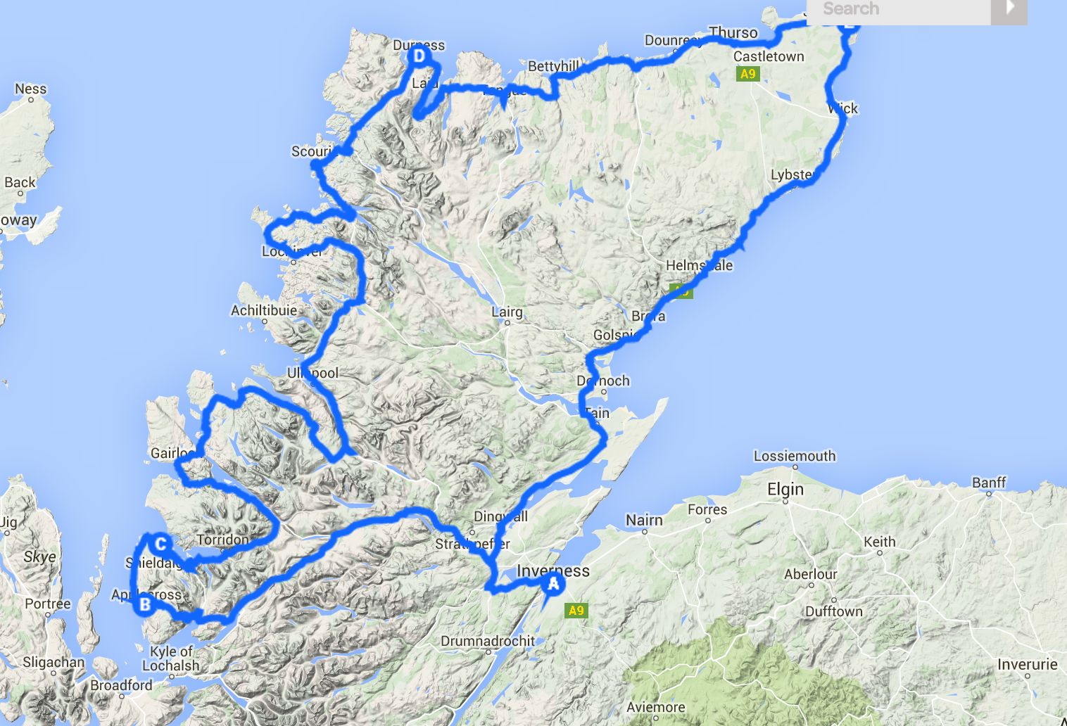 Scotland Nc500 Route Map - Europe Map With Countries