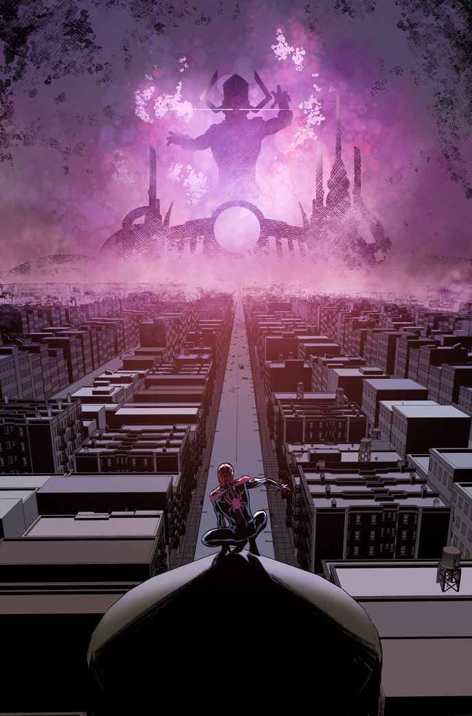 Spider-Man vs Galactus --Marvel Comics--Artist unknown | Ultimate spiderman,  Marvel comics art, Marvel villains