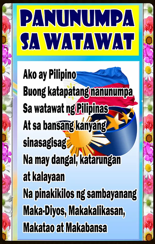 Panunumpa sa Katapatan ng Watawat | dalipuga-central-sch School Welcome ...